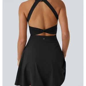 HALARA Black Backless Dress